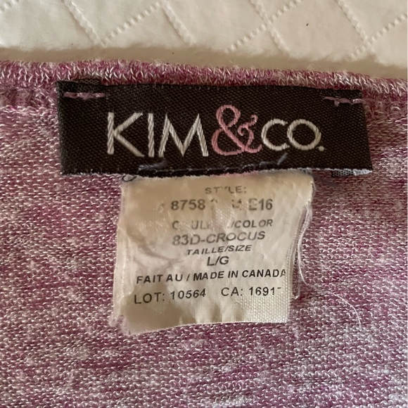 Kim and Co Large Light Pink three piece set Includes a scarf, tank & cardigan. - Picture 8 of 10